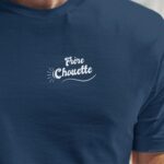 T-Shirt Bleu Marine Frère Chouette face Pour homme-1