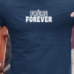 T-Shirt Bleu Marine Frère forever face Pour homme-1