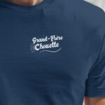 T-Shirt Bleu Marine Grand-Frère Chouette face Pour homme-1