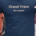 T-Shirt Bleu Marine Grand-Frère de compet' Pour homme-1
