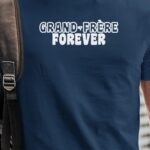 T-Shirt Bleu Marine Grand-Frère forever face Pour homme-1