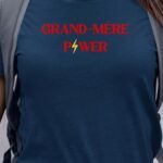 T-Shirt Bleu Marine Grand-Mère Power Pour femme-1