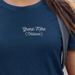 T-Shirt Bleu Marine Grand-Mère Veilleuse Pour femme-1