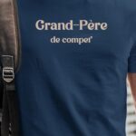 T-Shirt Bleu Marine Grand-Père de compet' Pour homme-1