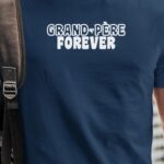 T-Shirt Bleu Marine Grand-Père forever face Pour homme-1