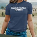 T-Shirt Bleu Marine Grands-Parents forever face Pour femme-2