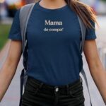 T-Shirt Bleu Marine Mama de compet' Pour femme-2