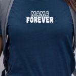T-Shirt Bleu Marine Mama forever face Pour femme-1