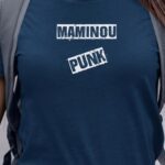 T-Shirt Bleu Marine Maminou PUNK Pour femme-1