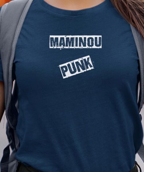 T-Shirt Bleu Marine Maminou PUNK Pour femme-1