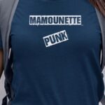 T-Shirt Bleu Marine Mamounette PUNK Pour femme-1
