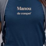 T-Shirt Bleu Marine Manou de compet' Pour femme-1