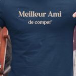 T-Shirt Bleu Marine Meilleur Ami de compet' Pour homme-1