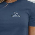 T-Shirt Bleu Marine Mère Veilleuse Pour femme-1