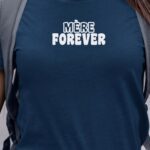 T-Shirt Bleu Marine Mère forever face Pour femme-1