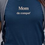 T-Shirt Bleu Marine Mom de compet' Pour femme-1