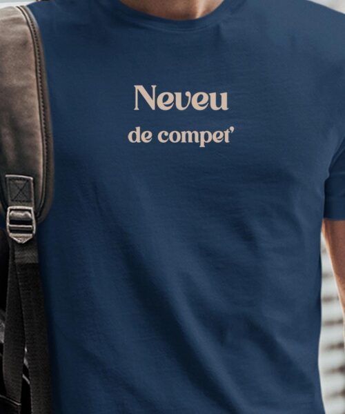 T-Shirt Bleu Marine Neveu de compet’ Pour homme-1