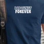 T-Shirt Bleu Marine Papounet forever face Pour homme-1
