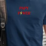 T-Shirt Bleu Marine Papy Power Pour homme-1