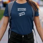 T-Shirt Bleu Marine Parents PUNK Pour femme-2