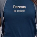 T-Shirt Bleu Marine Parents de compet' Pour femme-1