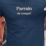 T-Shirt Bleu Marine Parrain de compet' Pour homme-1