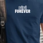 T-Shirt Bleu Marine Pépé forever face Pour homme-1