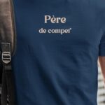 T-Shirt Bleu Marine Père de compet' Pour homme-1