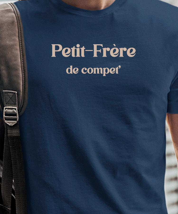 T-Shirt Bleu Marine Petit-Frère de compet' Pour homme-1
