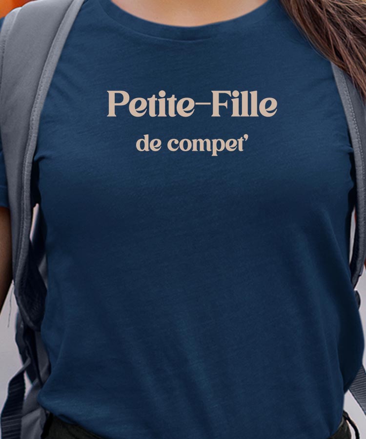 T-Shirt Bleu Marine Petite-Fille de compet' Pour femme-1