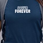 T-Shirt Bleu Marine Soeur forever face Pour femme-1