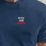 T-Shirt Bleu Marine Super Ami édition limitée Pour homme-1