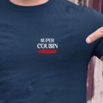 T-Shirt Bleu Marine Super Cousin édition limitée Pour homme-1