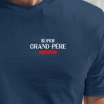 T-Shirt Bleu Marine Super Grand-Père édition limitée Pour homme-1