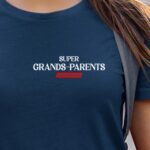 T-Shirt Bleu Marine Super Grands-Parents édition limitée Pour femme-1