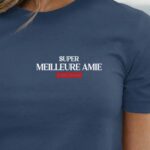 T-Shirt Bleu Marine Super Meilleure Amie édition limitée Pour femme-1
