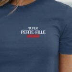 T-Shirt Bleu Marine Super Petite-Fille édition limitée Pour femme-1