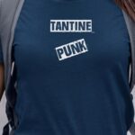 T-Shirt Bleu Marine Tantine PUNK Pour femme-1