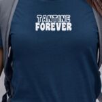 T-Shirt Bleu Marine Tantine forever face Pour femme-1