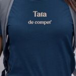T-Shirt Bleu Marine Tata de compet' Pour femme-1