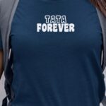 T-Shirt Bleu Marine Tata forever face Pour femme-1