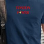 T-Shirt Bleu Marine Tonton Power Pour homme-1