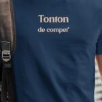 T-Shirt Bleu Marine Tonton de compet' Pour homme-1