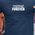 T-Shirt Bleu Marine Tonton forever face Pour homme-1