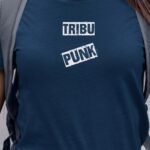 T-Shirt Bleu Marine Tribu PUNK Pour femme-1