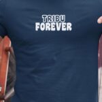 T-Shirt Bleu Marine Tribu forever face Pour homme-1