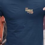T-Shirt Bleu Marine Une Famille au top Pour homme-1