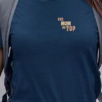 T-Shirt Bleu Marine Une Mom au top Pour femme-1