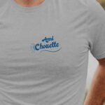 T-Shirt Gris Ami Chouette face Pour homme-1