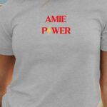 T-Shirt Gris Amie Power Pour femme-1